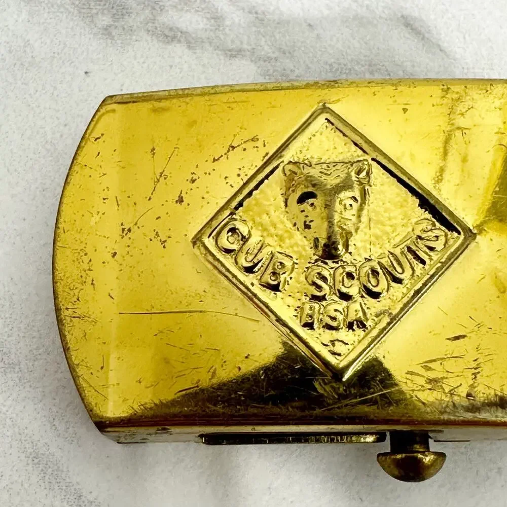 Cub Scouts BSA Solid Brass Web Belt Buckle
